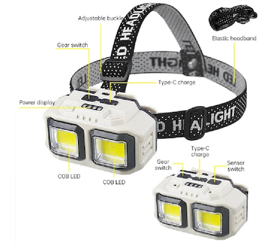 چراغ پیشانی سنسوردار  مدل HX-816S