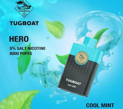 پاد 8000 پاف با طعم نعنا برند TUGBOAT HERO