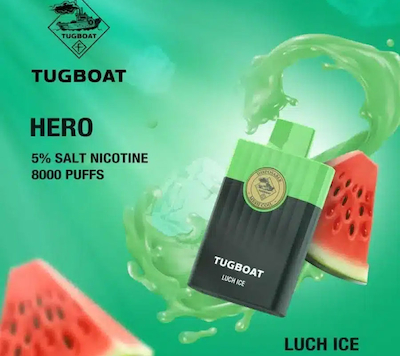 پاد 8000 پاف با طعم لوش یخ برند TUGBOAT HERO
