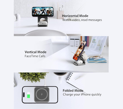 Wireless Charger 3 in 1 Charging Station for Apple15W