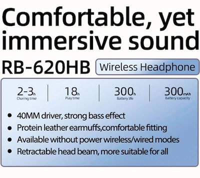 هدفون بی سیم ریمکس RB-620HB