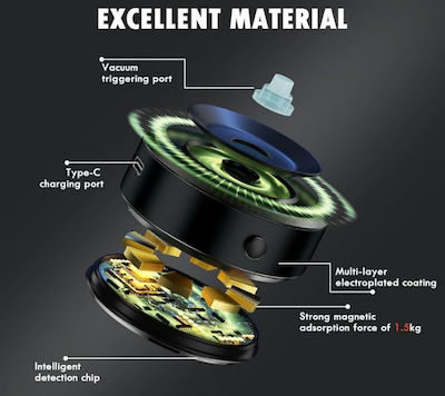 مکش شارژی مدل Vacuum Suction Phone Holder M8/M8Q