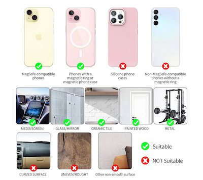 مکش شارژی مدل Vacuum Suction Phone Holder M8/M8Q