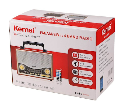 رادیو اسپیکر رم و فلش خور بلوتوثی Kemai MD-1706BT