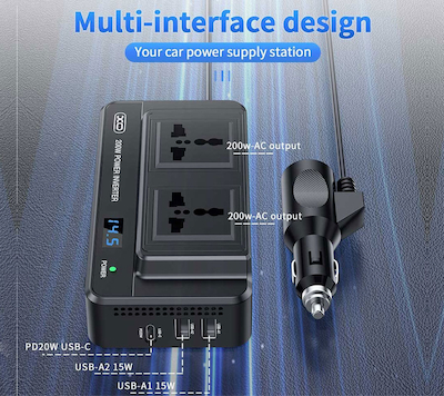 شارژر فندکی 200 وات ایکس او مدل XO-CZ011