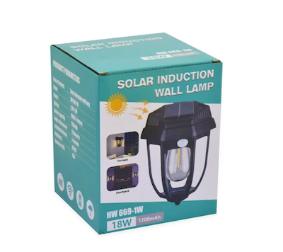 چراغ دیواری خورشیدی مدل HW669--1W 18W