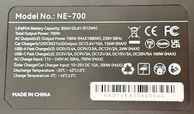 پاور استیشن 700 وات NIUESS NE-700