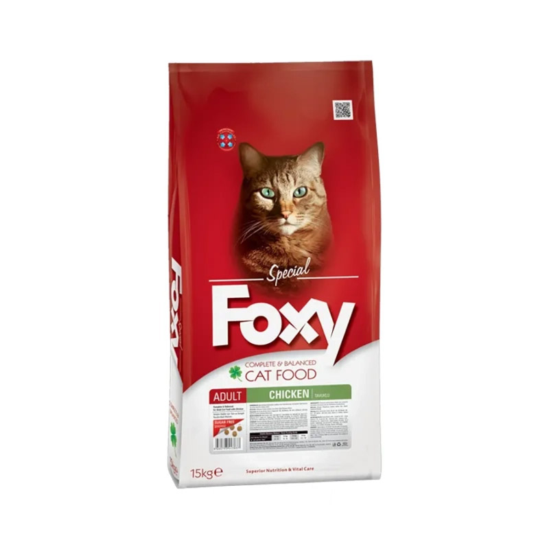 غذای گربه فاکسی Foxy Adult Chicken طعم مرغ – وزن 15 کیلوگرم